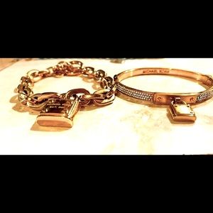 Michael Kors two gold bracelets